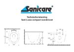Sani-Lusso wandcloset technische tekening