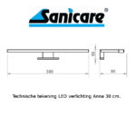 Sanicare technische tekening Anna 30