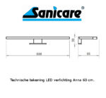 Sanicare technische tekening Anna 60