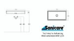 Technische tekening waskom Q16