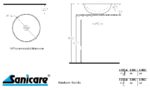 Technische tekening waskom Rondo