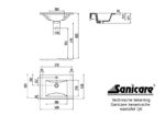 Technische tekening wastafel Q6 60