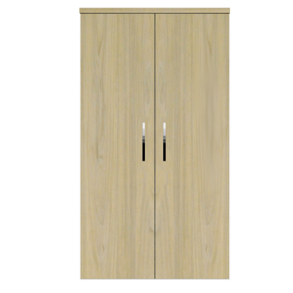 Hoge dubbele kolomkast Q6 grey-wood