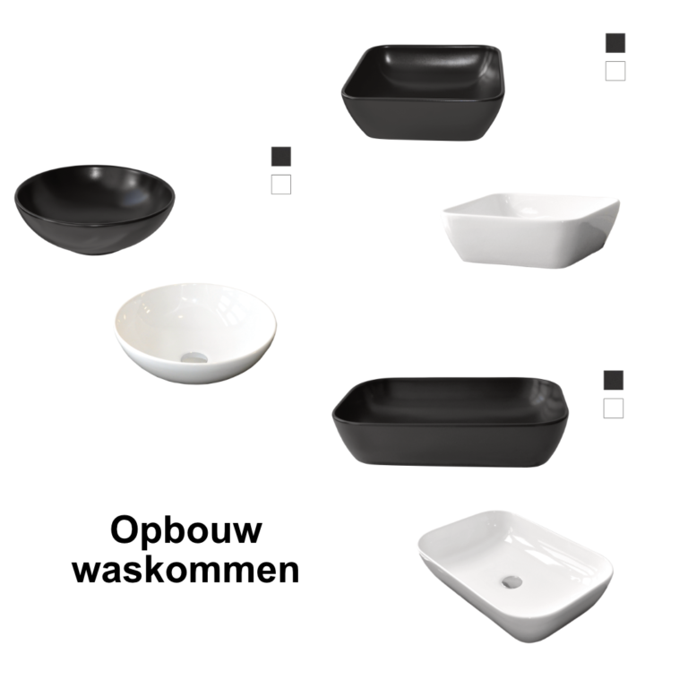 Wastafels, Waskommen, Vrij hangende wastafels etc.