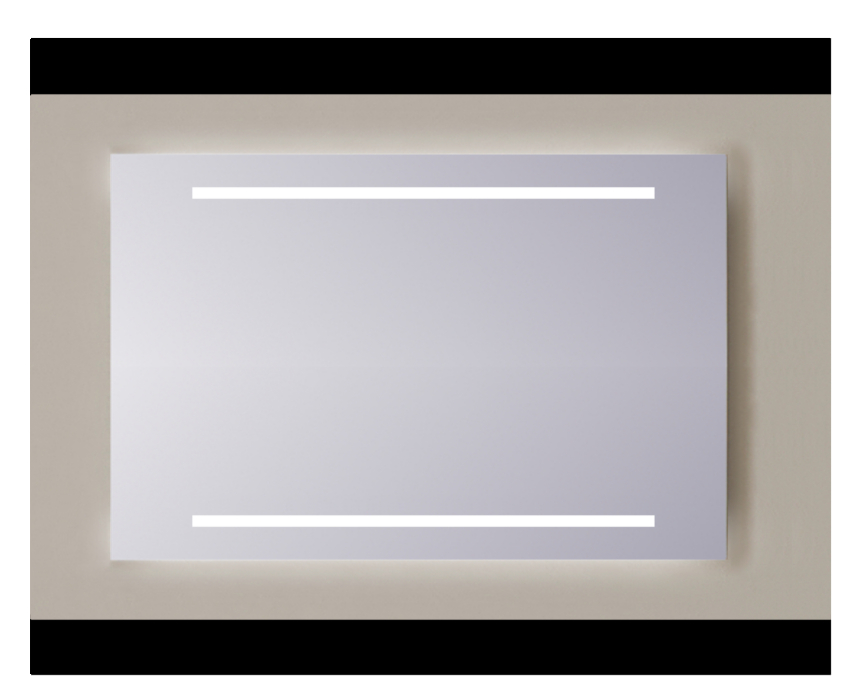 LED Spiegel 2 baans-H PP geslepen