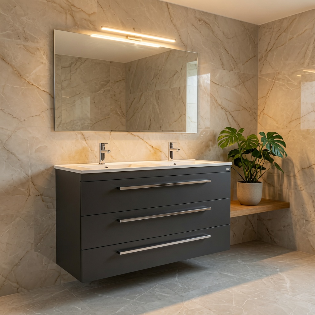 Q1 badkamermeubel – Minimalisme met maximale functionaliteit.
