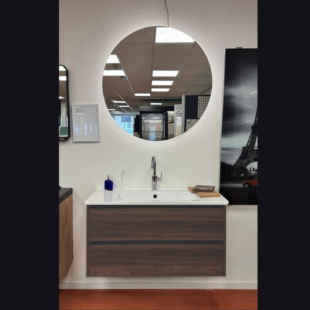 🌑 Zwart & Hout: Arda 100 cm in Nera Oak